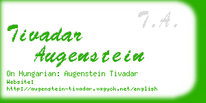 tivadar augenstein business card